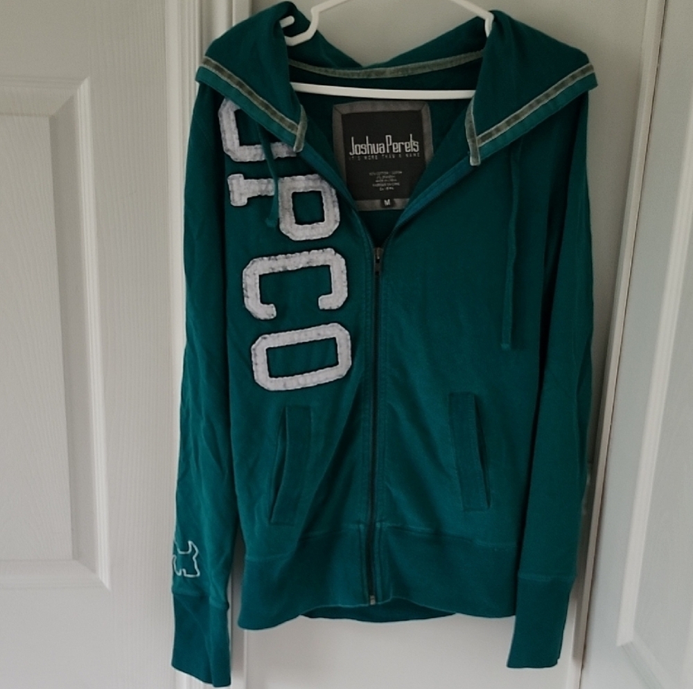 Joshua Perets Green Zip-Up Hoodie